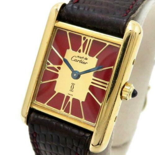 Cartier Must Tank Vermeil 2415 Quartz Silver 925 GP: Cartier Must Tank Vermeil 2415 Quartz Silver 925 GP Leather Ladies Watch Brand: Cartier Type: Wristwatch Department: Ladies The BIDHAUS Guarantee: All items in this auction are guaranteed authentic an