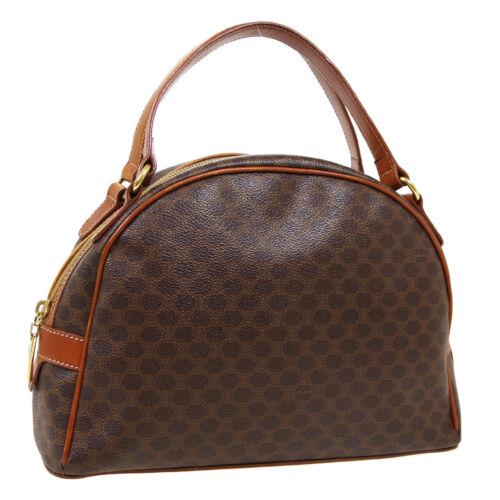 CELINE Macadam Hand Bag MC99/2 Brown PVC Leather: CELINE Macadam Hand Bag MC99/2 Brown PVC Leather Vintage Italy Size: Medium Accents: Logo Model: Logos Hand Country/Region of Manufacture: Italy Department: Women Style: Hand Bag Handle Style: Double