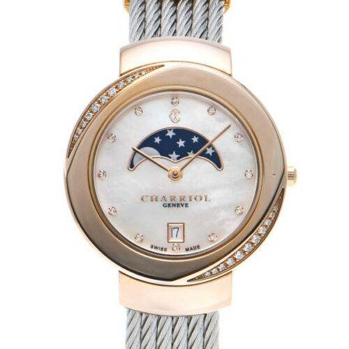 CHARRIOL Saint-Tropez ST35PD1 White Shell / Zirconia: CHARRIOL Saint-Tropez ST35PD1 White Shell / Zirconia Dial Ladies Quartz Brand: CHARRIOL Type: Wristwatch Department: Women The BIDHAUS Guarantee: All items in this auction are guaranteed authentic and