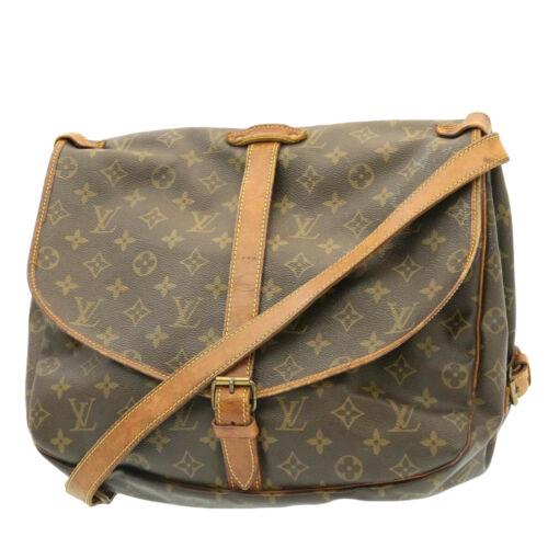 LOUIS VUITTON Monogram Saumur 35 Shoulder Bag M42254 LV: LOUIS VUITTON Monogram Saumur 35 Shoulder Bag M42254 LV Brand: LOUIS VUITTON Style: Shoulder Bag Material: Monogram Canvas Color: Monogram Size: See Description Bag Height: 11.8inch(Approx) / 30cm(App