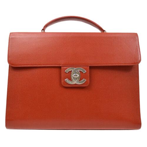 CHANEL Briefcase Business Hand Bag 5570543 Purse Red: CHANEL Briefcase Business Hand Bag 5570543 Purse Red Caviar Skin France Size: Large Accents: Lock Model: Briefcase Business Bag Country/Region of Manufacture: France Department: Women Style: Briefcase