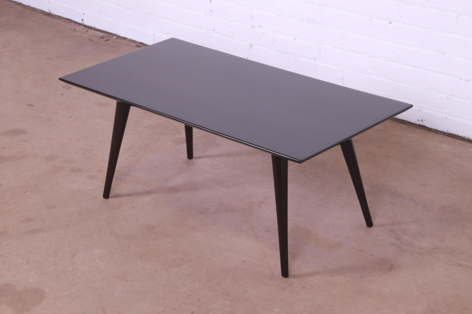 Paul McCobb Planner Group Black Lacquered Coffee Table: Paul McCobb Planner Group Black Lacquered Coffee Table or Bench Newly Refinished A sleek and stylish mid-century modern coffee table or bench By Paul McCobb for Winchendon Furniture "Planner Group" US