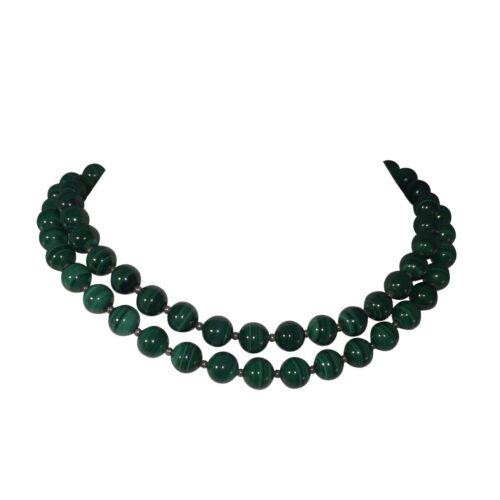 Green Malachite and Sterling Bead: Green Malachite and Sterling Bead Main Stone: Malachite Brand: Sterling Metal: Sterling Silver Jewelry Department: Fine Vintage: Yes PLEASE NOTE: Framed Large or heavy Items do not have shipping costs