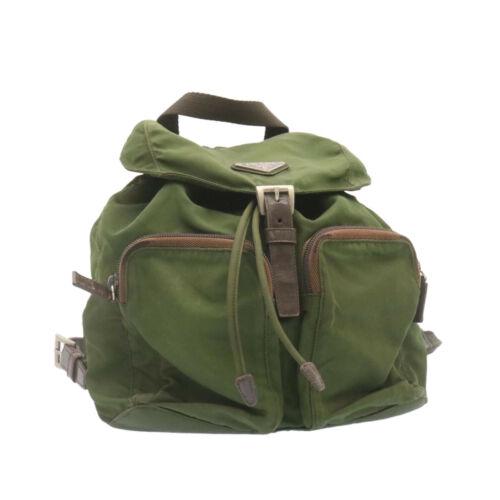 PRADA Backpack Nylon Khaki: PRADA Backpack Nylon Khaki Brand: PRADA Style: Backpack Exterior Material: See Description Exterior Color: Khaki Size: See Description Bag Height: 10.2inch(Approx) / 26cm(Approx) Bag Depth: 5.1inch(Ap
