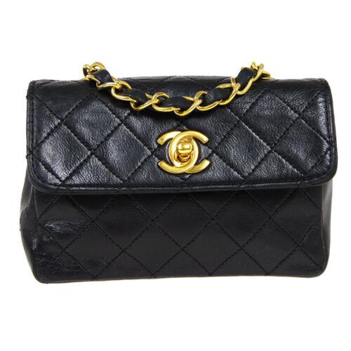 CHANEL Quilted CC Single Chain Mini Shoulder Bag: CHANEL Quilted CC Single Chain Mini Shoulder Bag 1636342 Black Lambskin Size: Mini Accents: Logo Quilted Model: Shoulder Bag Country/Region of Manufacture: France Department: Women Style: Shoulder Bag