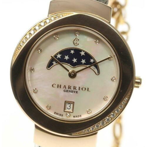 Charriol Saint-Tropez Moon Phase ST35PD1.560.010 Qz: Charriol Saint-Tropez Moon Phase ST35PD1.560.010 Qz Ladies White Shell Brand: CHARRIOL Department: women Type: wristwatch The BIDHAUS Guarantee: All items in this auction are guaranteed authentic and