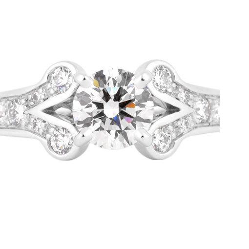 Cartier Diamond 0.52ct (G / VS1 3EX) Ballerina: Cartier Diamond 0.52ct (G / VS1 3EX) Ballerina Solitaire Ring Half Eternity Pt950 # 48 N4188500 Brand: Cartier Material: Platinum 950 Accessories: Box, Diamond grading report Condition: Used (very goo