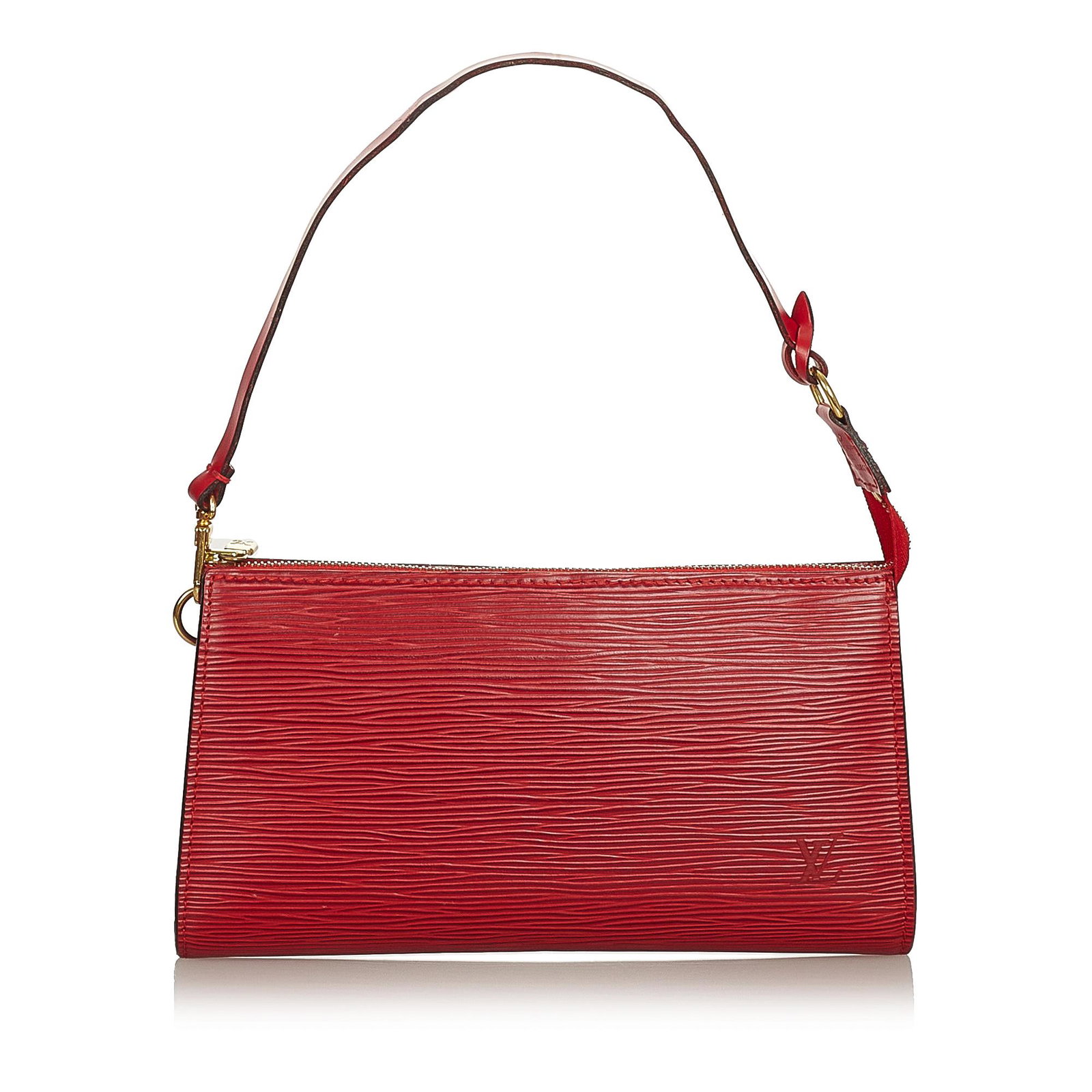Louis Vuitton Epi Pochette Accessoires: Louis Vuitton Epi Pochette Accessoires The Pochette Accessoires features an epi leather body a flat shoulder strap and a top zip closure. Brand: Louis Vuitton Model: Epi Pochette Accessoires Origin: F
