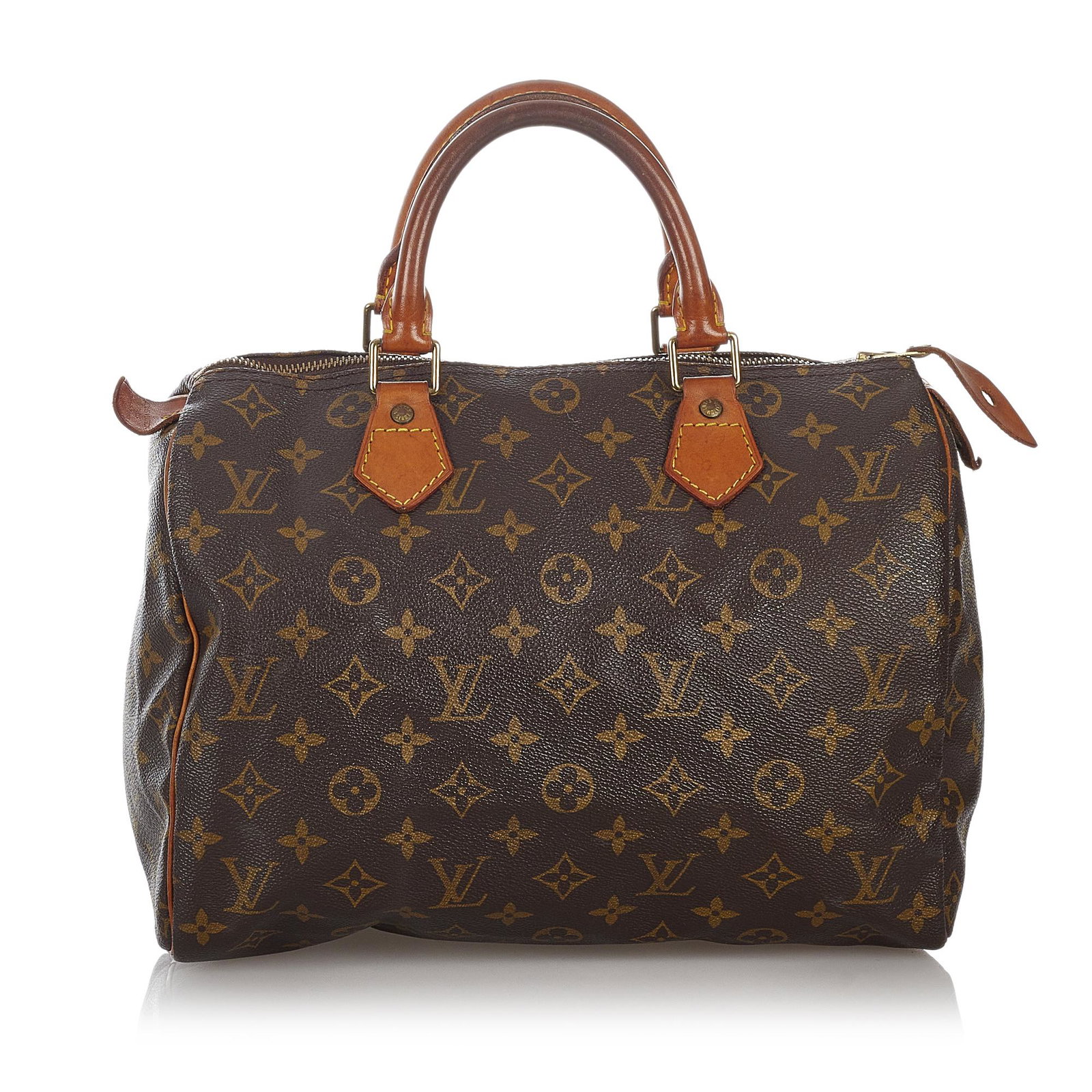 Louis Vuitton Monogram Speedy 30: Louis Vuitton Monogram Speedy 30 The Speedy 30 features the Monogram canvas vachetta handles and trim a top zip closure and an interior pocket. Brand: Louis Vuitton Model: Monogram Speedy 30 Origin: F
