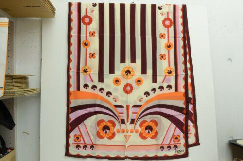 Fendi Roma Vintage 100% Silk Scarf 70s Style Flower: Fendi Roma Vintage 100% Silk Scarf 70s Style Flower Stripe Character: Flower Accents: Hem Country/Region of Manufacture: Italy Department: Women Style: Rectangle Scarf Fabric Type: N/A Material: Silk 