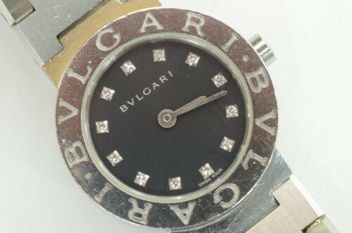 RARE Bvlgari Watch BB 23 SS Swiss Steel Diamond Hour: RARE Bvlgari Watch BB 23 SS Swiss Steel Diamond Hour Marks 23mm Model: BB Diamond Department: Women Watch Shape: Round Case Color: Silver Dial Style: 12-Hour Case Material: Gold Plated Silver Movement