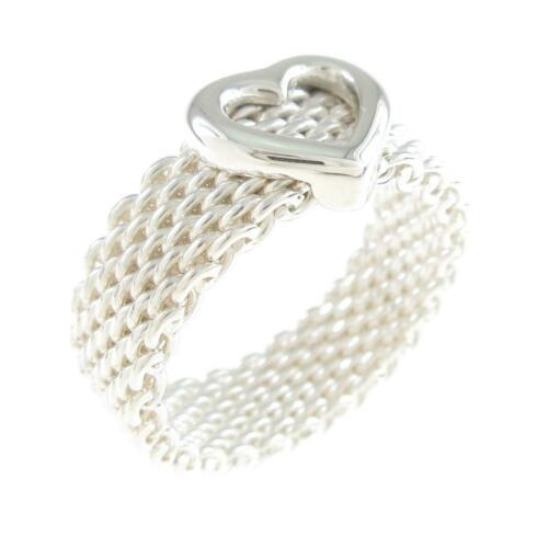 Tiffany Somerset Heart ring: Tiffany Somerset Heart ring Brand: TIFFANY Material: 925 Gender: Ladies Size: 11.0 (JPN size) ActualSize: W : 8.6mm The BIDHAUS Guarantee: All items in this auction are guaranteed authentic and come w