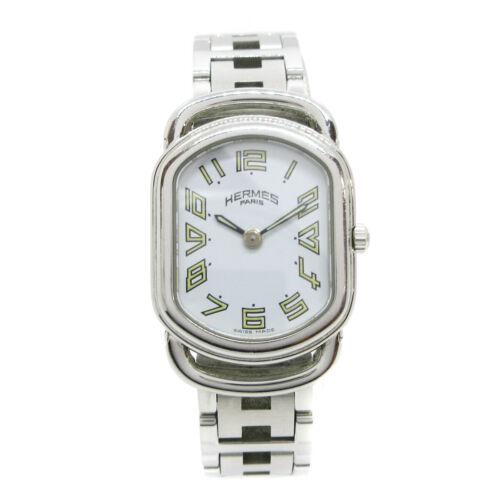 Hermes Rallye RA1.210 1398677 Ladies Quartz Wristwatch: Hermes Rallye RA1.210 1398677 Ladies Quartz Wristwatch Stainless steel Model: HERMES Rallye Country/Region of Manufacture: Switzerland Department: Women Style: Casual Case Color: Silver Case Material: