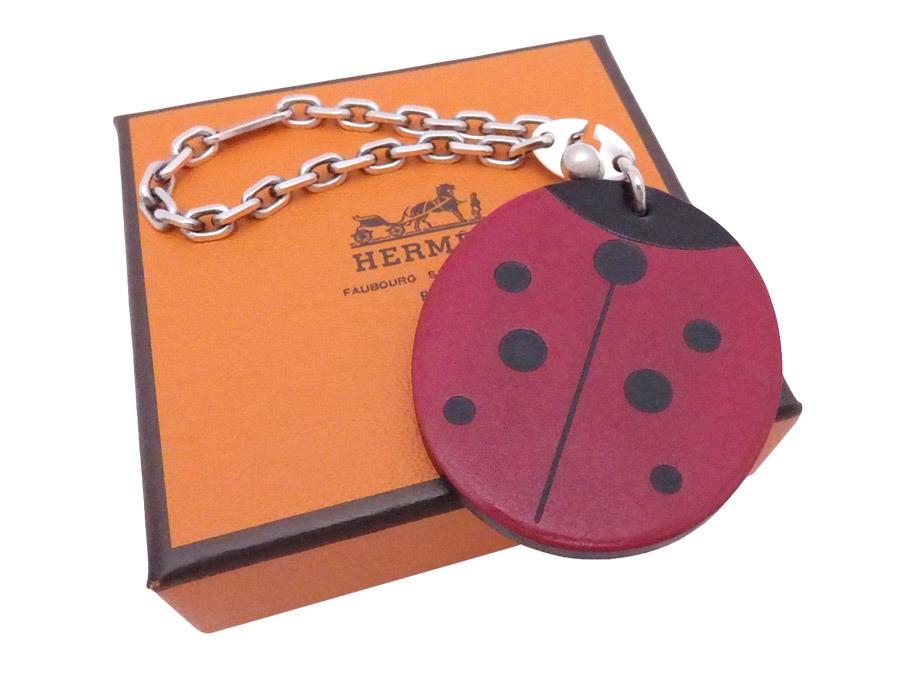 Hermes Bag Charm Animal Motif Ladybug Red Black Silver: Hermes Bag Charm Animal Motif Ladybug Red Black Silver Leather 925 Chain Women's Men'sBrand: Hermes Type: Handbag charm Gender: Men,Women Material: Leather, Silver 925 Color: Black, Red color, Silver