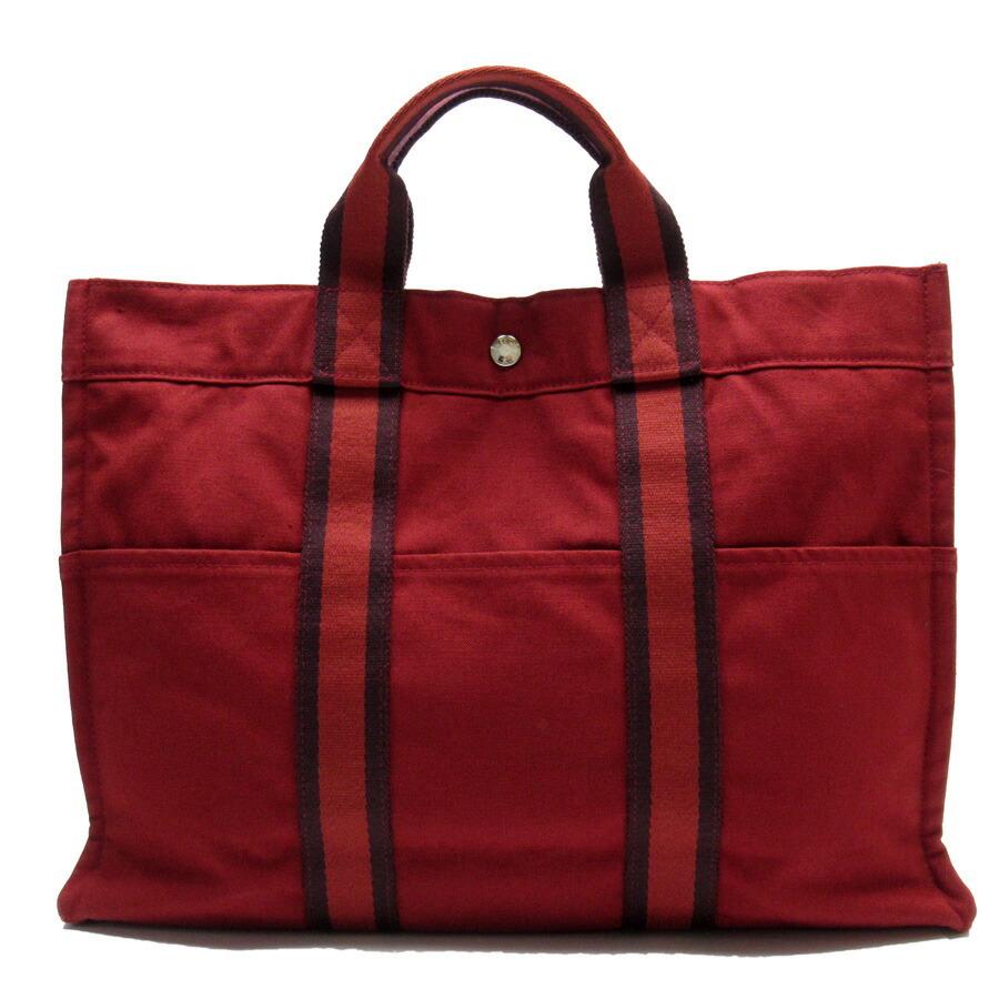 Hermes Handbag Tote Bag Fool Toe MM Red: Hermes Handbag Tote Bag Fool Toe MM RedBrand: Hermes Line: Fourre Tout Type: Handbag, Tote bag Color: Red color Size (HxWxD): 30cm x 43cm x 11cm / 11.81'' x 16.92'' x 4.33'' Condition: Used (good) Dam