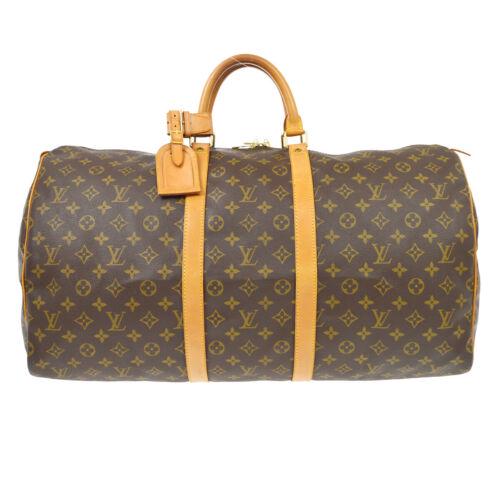 LOUIS VUITTON KEEPALL 55 TRAVEL BAG PURSE MONOGRAM: LOUIS VUITTON KEEPALL 55 TRAVEL BAG PURSE MONOGRAM CANVAS M41424 VI0933 Size: Extra Large Handmade: No Accents: Logo Model: Monogram Country/Region of Manufacture: France Department: Women Style: Trav