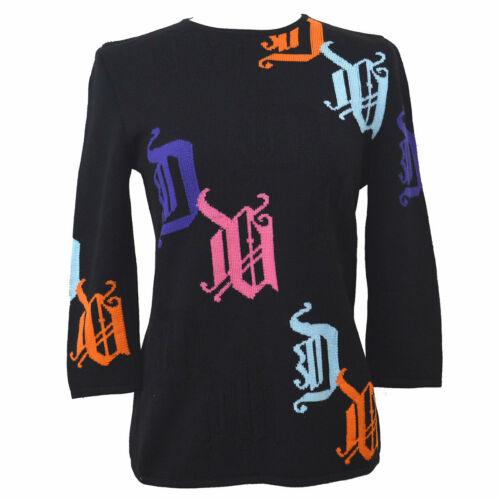 GIANNI VERSACE Vintage Long Sleeve Knit Tops Black Wool: GIANNI VERSACE Vintage Long Sleeve Knit Tops Black Wool #42 Country/Region of Manufacture: Italy Style: Tops Sleeve Type: Long Sleeve Material: 100% Wool Color: Black etc Brand: GIANNI VERSACE Size: #