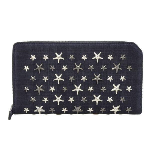 JIMMY CHOO denim suede CARNABY multistar studs long: JIMMY CHOO denim suede CARNABY multistar studs long wallet navy J000104219001 Brand: Jimmy Choo Type: Long wallet (bi-fold) Gender: Unisex Material: Canvas Color: Dark navy Size (HxWxD): 11cm x 19.5cm
