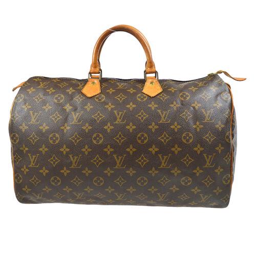 Louis Vuitton SPEEDY 40 HAND BAG PURSE MONOGRAM CANVAS: Louis Vuitton SPEEDY 40 HAND BAG PURSE MONOGRAM CANVAS M41522 MB1921 Gender: Women Country/Region of Manufacture: France Style: Hand bag Decade: 1990s Material: Monogram canvas Color: Brown Occasion: 