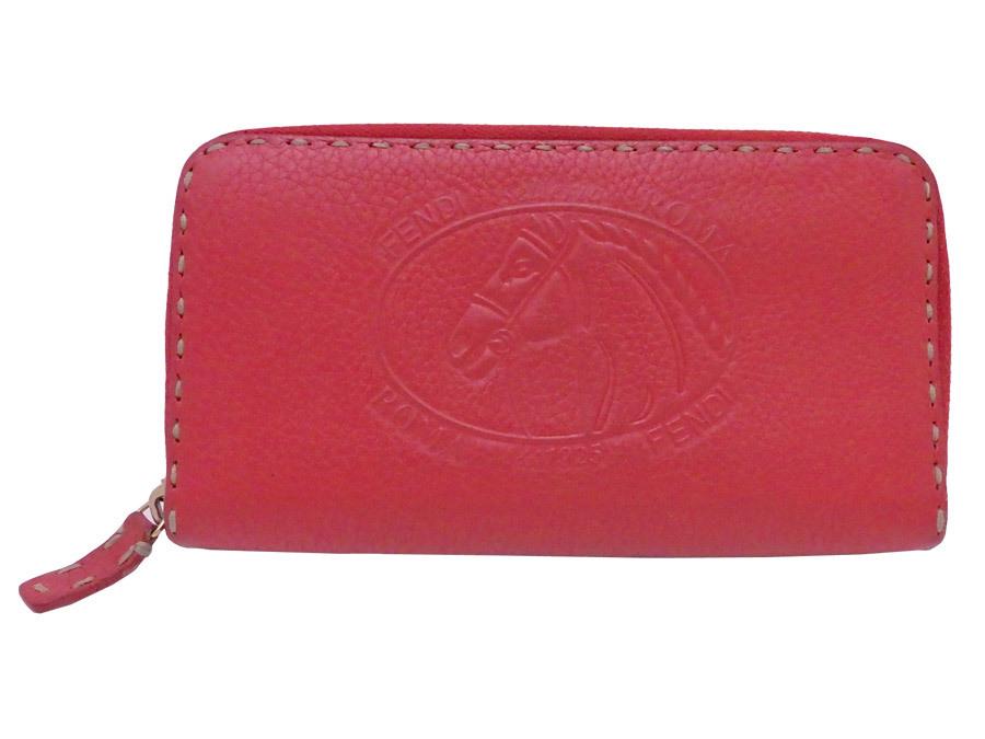 FENDI Round Wallet Celeria Red Leather Women's: FENDI Round Wallet Celeria Red Leather Women's Brand: Fendi Line: Selleria Gender: Women Material: Leather Color: Red color Size (HxWxD): 18.5cm x 11cm x 2cm / 7.28'' x 4.33'' x 0.78'' Condition: Used