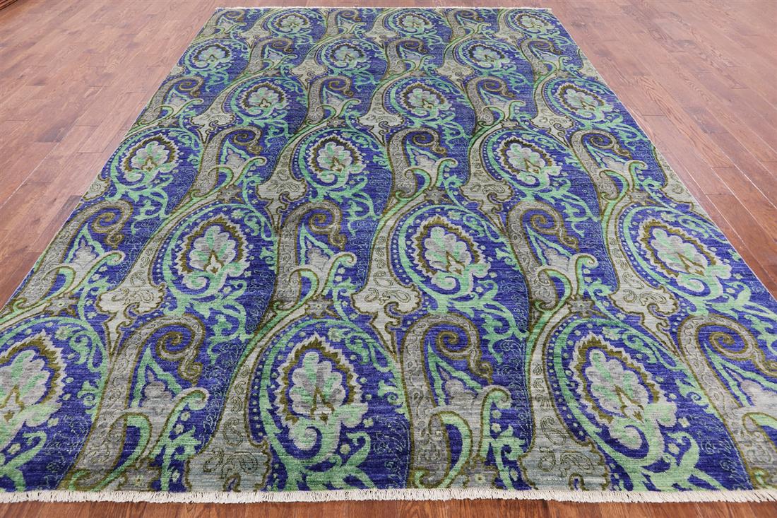 8' 10" X 11' 11" William Morris Handmade Wool Rug: 8' 10" X 11' 11" William Morris Handmade Wool Rug Design: Floral Exact Size: 8\ 10 X 11\ 11 Style: William Morris Foundation: Cotton Pile: Wool Weave: Hand-knotted Age: New The BIDHAUS Guarantee: All
