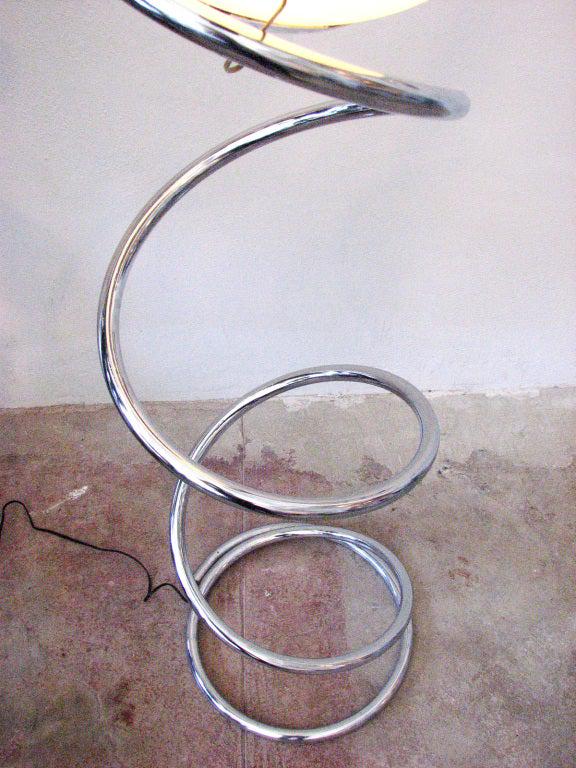 Playful Chrome Spring Floor Lamp by Busquet for Hala: Playful Chrome Spring Floor Lamp by Busquet for Hala Zeist Creator: Herman Theodoor Jan Anthoin Busquet (Designer) Dimensions: Height: 65 in. (165.1 cm) Dimensions: Diameter: 18 in. (45.72 cm) Style: