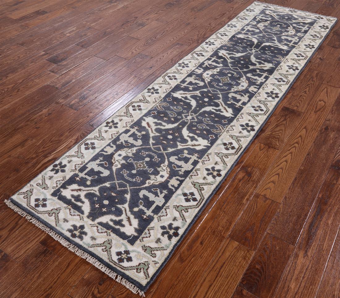 Turkish Oushak Handmade Runner Rug 2' 7" X 9' 9": Turkish Oushak Handmade Runner Rug 2' 7" X 9' 9" Design: Traditional Exact Size: 2\ 7 X 9\ 9 Style: Oushak Foundation: Cotton Pile: Wool Weave: Hand-knotted Age: New The BIDHAUS Guarantee: All items i