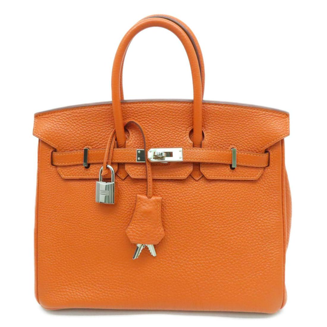 HERMES Birkin 25 Orange Togo: HERMES Birkin 25 Orange Togo Brand: HERMES Model: HERMES Birkin 25 Orange Togo Category: Women:Handbag Color: Orange Dimensions: H:19cm x W:25cm x D:12.5cm / Togo/93/M Stamp / M 82A The BIDHAUS Guaran
