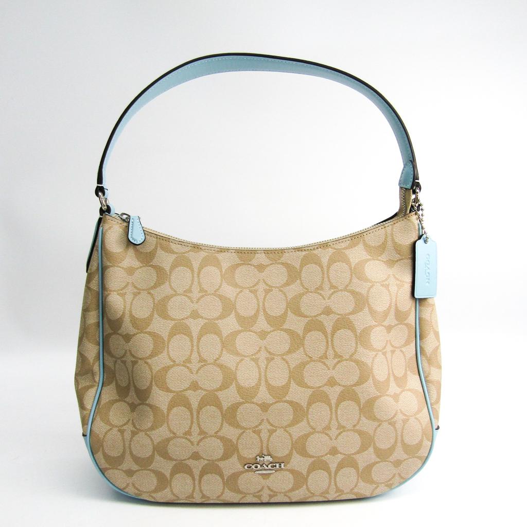 coach purse blue and brown