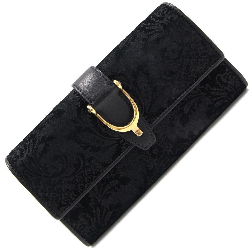 Gucci Bi-Fold Wallet Stilup Continental 277718 Black Suede Ladies: Gucci Bi-Fold Wallet Stilup Continental 277718 Black Suede LadiesBrand: Gucci Material: Suede Color: Black Size (HxWxD): 10cm x 19cm / 3.93'' x 7.48'' Accessories: Dust bag Condition: Used (good) Type