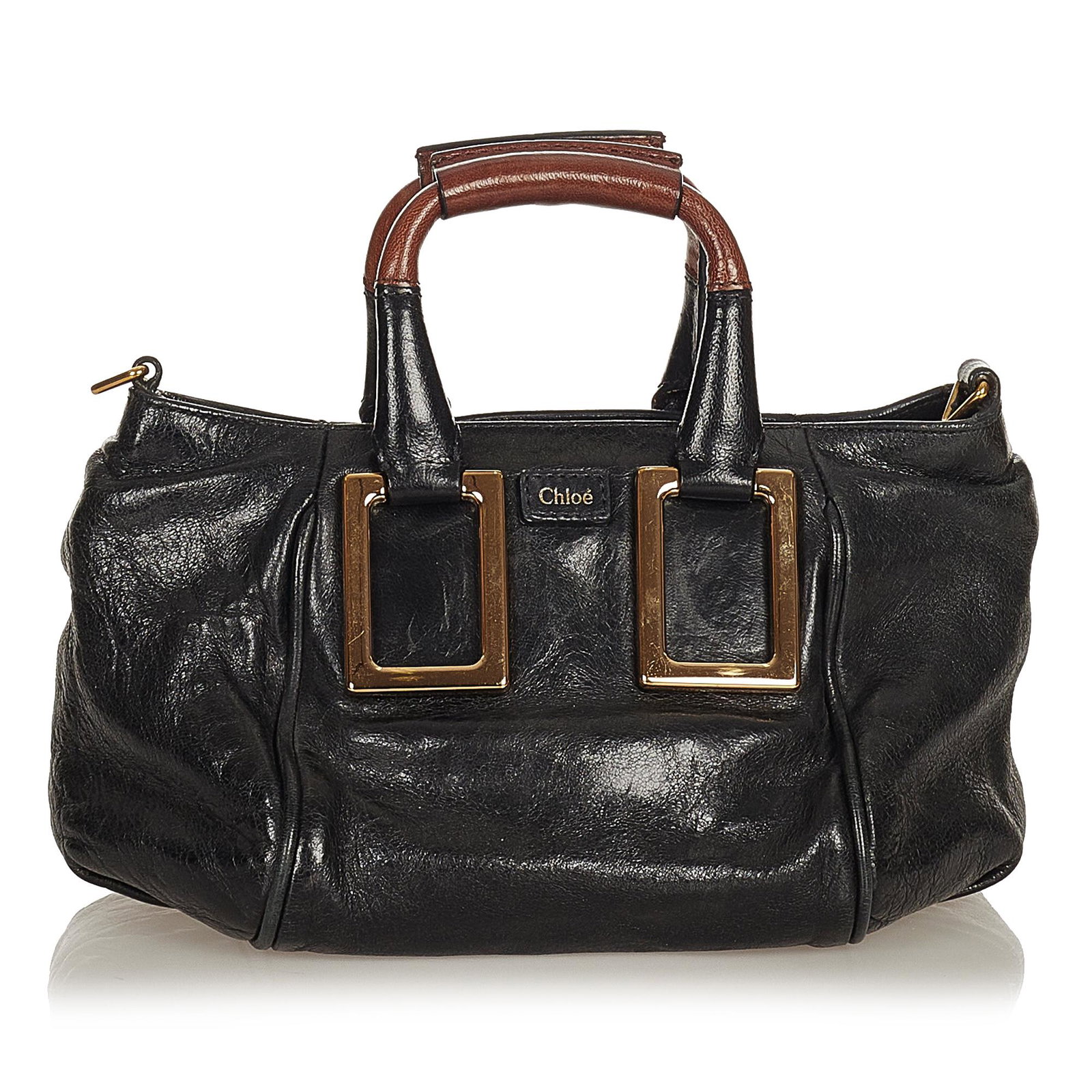 Chloe Ethel Leather Satchel: Chloe Ethel Leather Satchel The Ethel features a leather body rolled handles a detachable strap gold-tone hardware a top zip closure and an interior zip pocket. Brand: Chloe Model: Ethel Leather Satch