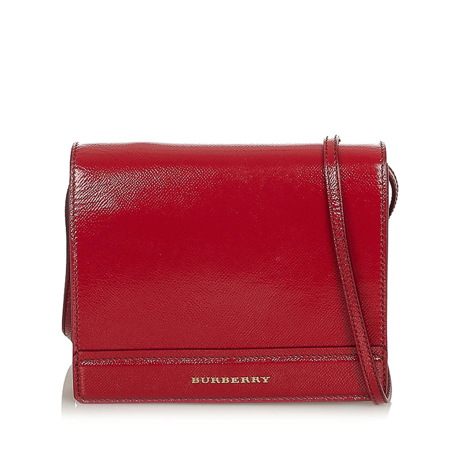 Burberry Patent Leather Crossbody Bag: Burberry Patent Leather Crossbody Bag This crossbody bag features a patent leather body a flat leather strap and a top flap with magnetic snap button closure. Brand: Burberry Model: Patent Leather Cro