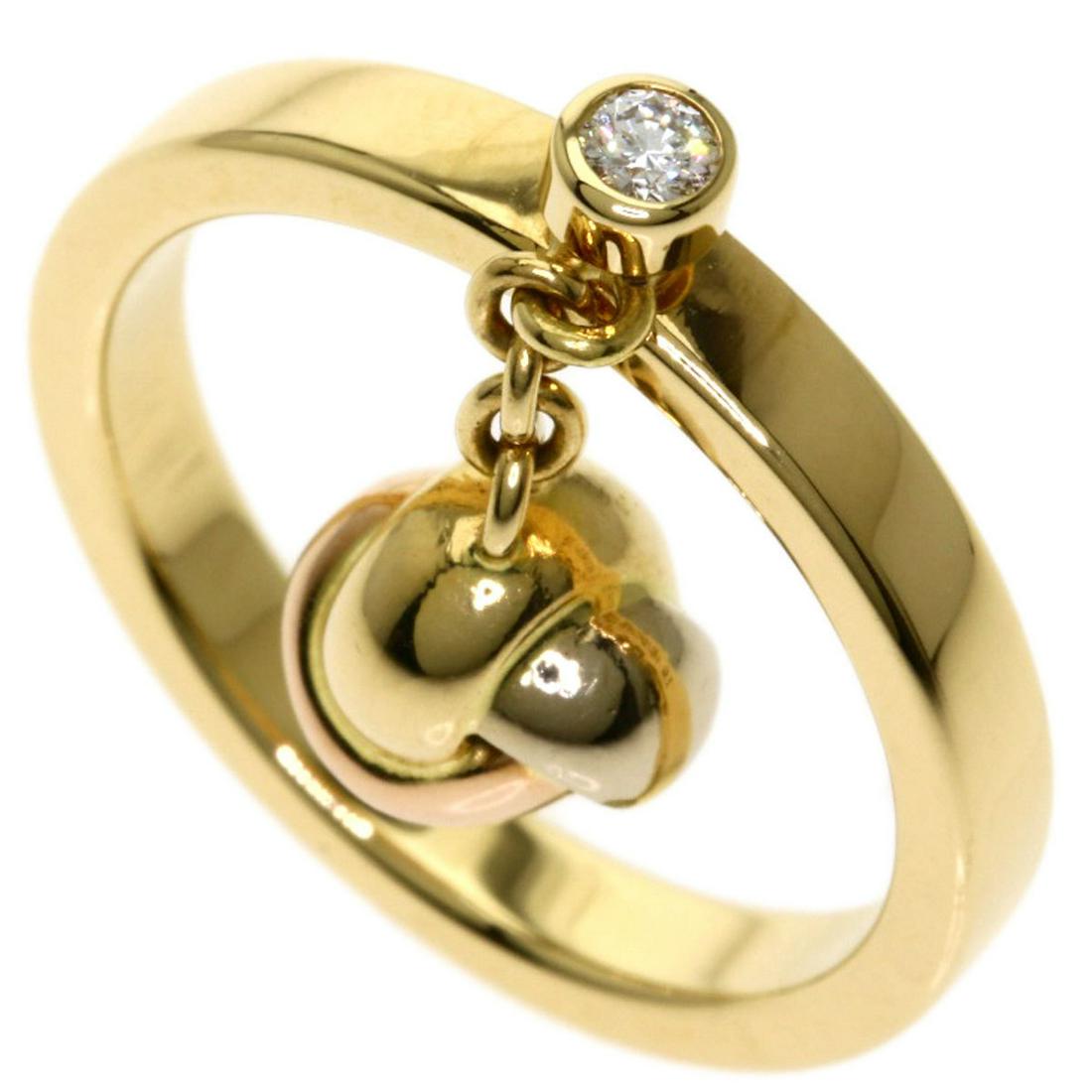 Cartier Baby Trinity Ball 1p Diamond # 51 Ring / K18 Yellow Gold