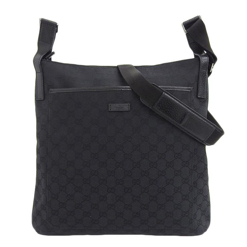 Gucci GG canvas shoulder bag black 122791 Barnebys