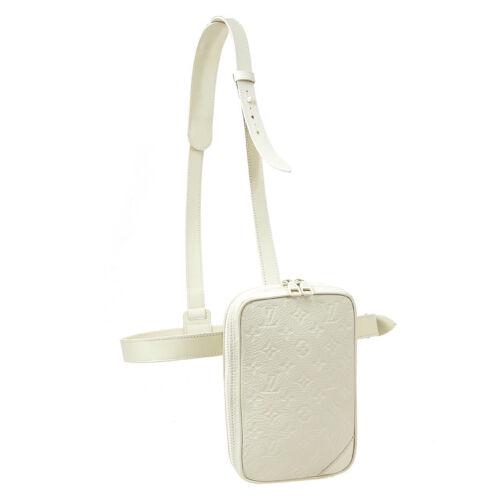 LOUIS VUITTON Utility Side Bag Shoulder Waist Bag White M53297 CA4128: LOUIS VUITTON Utility Side Bag Shoulder Waist Bag White M53297 CA4128 Size: Small Accents: Logo Model: Utility Side Bag Country/Region of Manufacture: Spain Style: Bum Bag Bag Height: 9.2 Product Line
