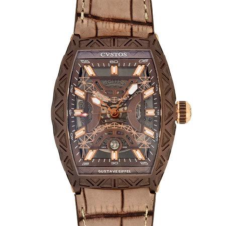 CVSTOS Challenge Gustave Eiffel Bronze PVD Men's Watch Automatic Skeleton Dial CVT-EIFFEL-CP5N BRST: CVSTOS Challenge Gustave Eiffel Bronze PVD Men's Watch Automatic Skeleton Dial CVT-EIFFEL-CP5N BRST 32 Limited to 3Brand: Cvstos Color: Bronze, Brown Accessories: Inner box, Manual, Outer box, Warrant