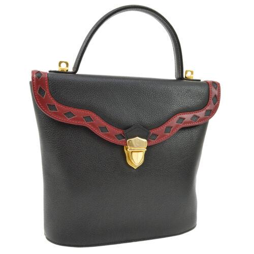 Yves Saint Laurent 2way Hand Bag Black Red Leather Vintage: Yves Saint Laurent 2way Hand Bag Black Red Leather Vintage Size: Medium Color: Black Red Country/Region of Manufacture: Unknown Department: Women Style: 2way Hand Bag Handle Style: Top Handle Closure: