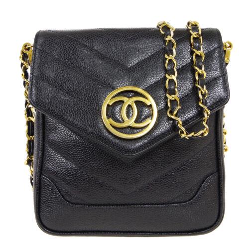 CHANEL V Stitch CC Single Chain Shoulder Bag 2121658 Purse Black Caviar: CHANEL V Stitch CC Single Chain Shoulder Bag 2121658 Purse Black Caviar Size: Medium Accents: Quilted Model: Single chain Shoulder Country/Region of Manufacture: Italy Department: Women Style: Shoulde