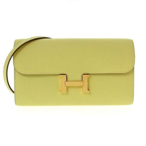 HERMES Constance Mini Nata Shoulder Bag Epsom leather Beige Used Women U  GHW