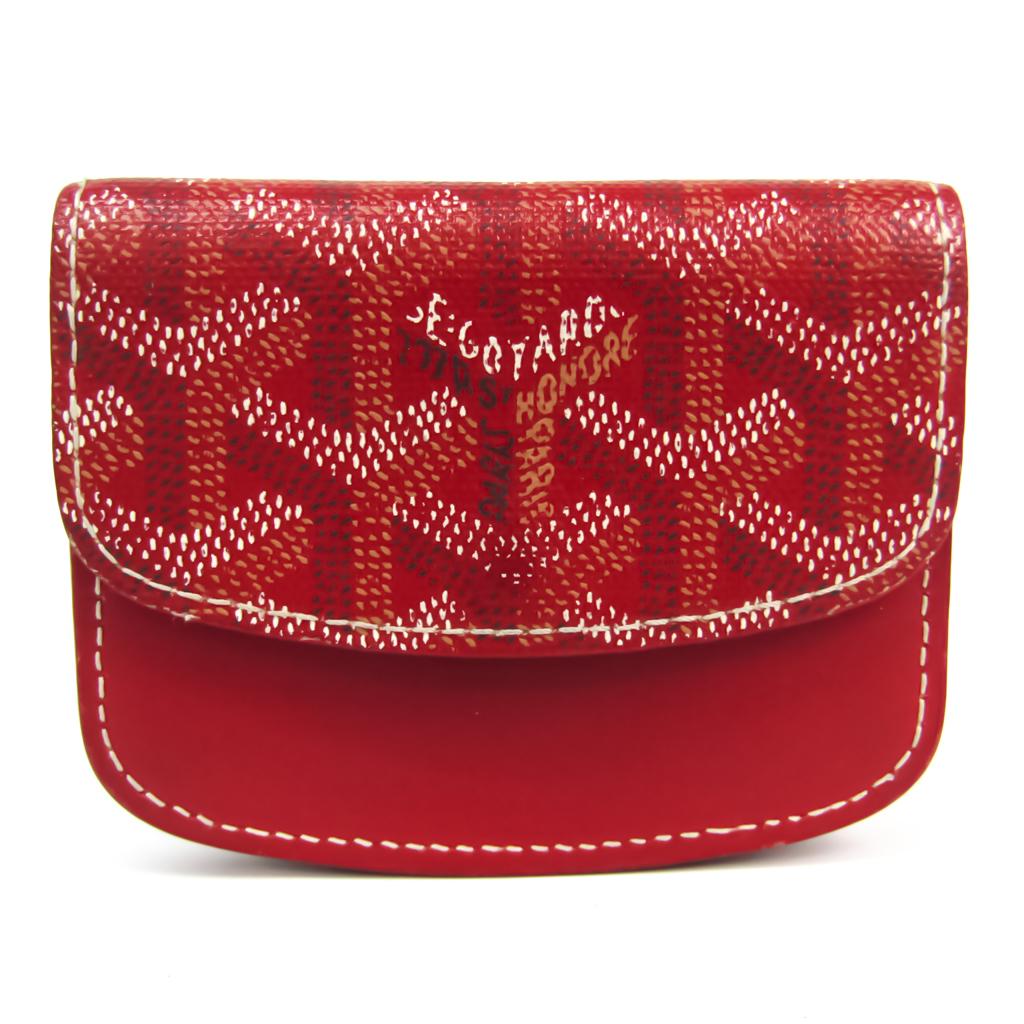 Goyard APM105 Unisex Leather Canvas Coin Purse/coin Case Red Color: Goyard APM105 Unisex Leather Canvas Coin Purse/coin Case Red Color Brand: Goyard Model: APM105 Country of Origin: France Type: Coin purse/coin case Gender: Unisex Material: Leather Canvas Leather: Can