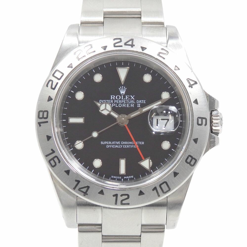 Rolex ROLEX Explorer 2 Men's 16570 Automatic Y No. 2002 SS Watch Black Dial: Rolex ROLEX Explorer 2 Men's 16570 Automatic Y No. 2002 SS Watch Black Dial Brand: Rolex Line: Explorer II Gender: Men Material (Case): Stainless steel Material (Band): Stainless steel Color (Dial): B