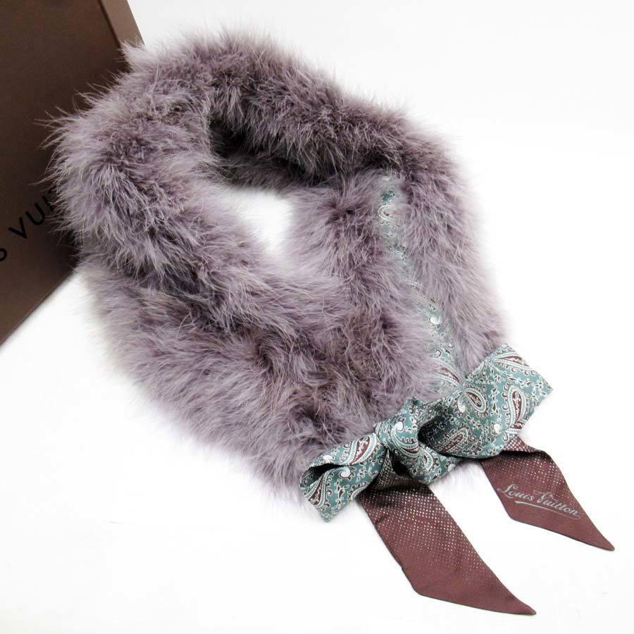 Louis Vuitton Tippet Stole Gray Fur Silk: Louis Vuitton Tippet Stole Gray Fur Silk Brand: Louis Vuitton Type: Tippet Color: Gray Material: Fur Silk Fur: Silk: Size (LxW): 96cm x 20cm / 37.79 x 7.87 Overall Traces of Use: Insignificant The BID