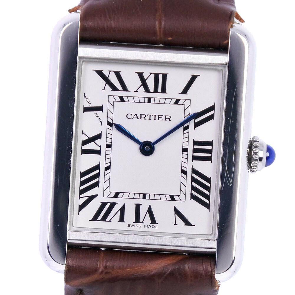 Cartier Tank Solo SM W1018255 Quartz Leather Silver Dial Ladies Watch: Cartier Tank Solo SM W1018255 Quartz Leather Silver Dial Ladies Watch Brand: Cartier Type: Wristwatch Department: Ladies Pre-Owned The BIDHAUS Guarantee: All items in this auction are guaranteed authe
