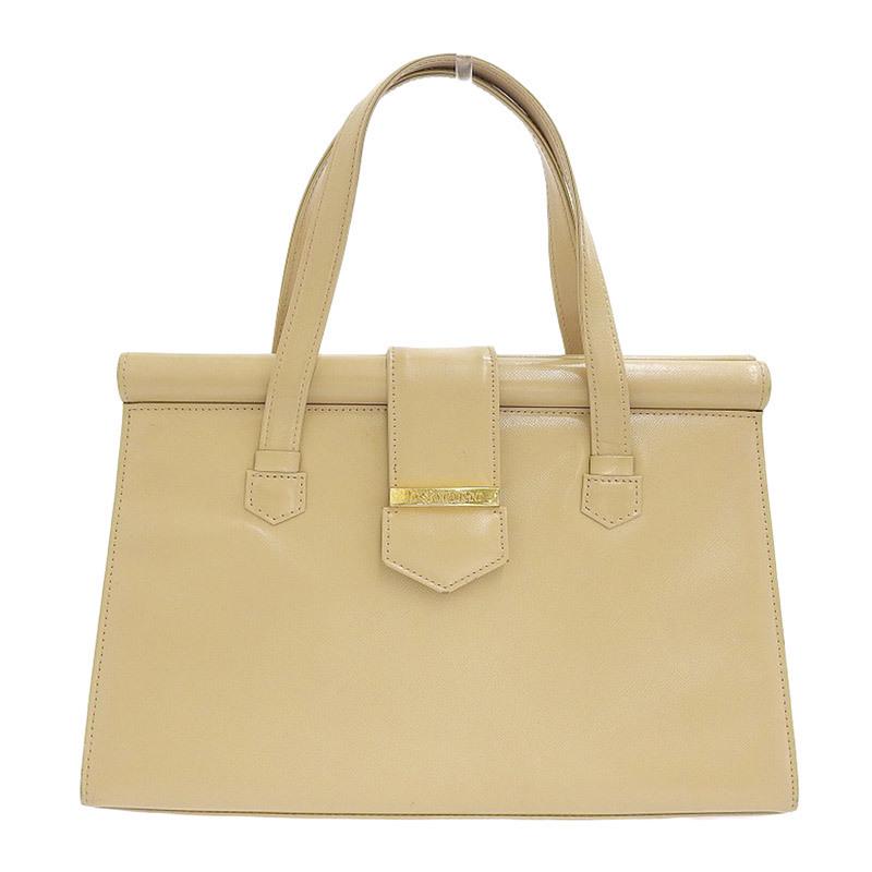 beige handbolsa leather