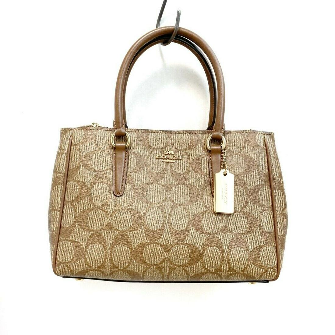 COACH F67027 Khaki Dark Brown PVC Leather: COACH F67027 Khaki Dark Brown PVC Leather Brand: COACH Style: Handbag Exterior Color: Khaki Dark Brown Exterior Material: PVC Leather Model Number: F67027 Accessories: Shoulder Strap Department: Women