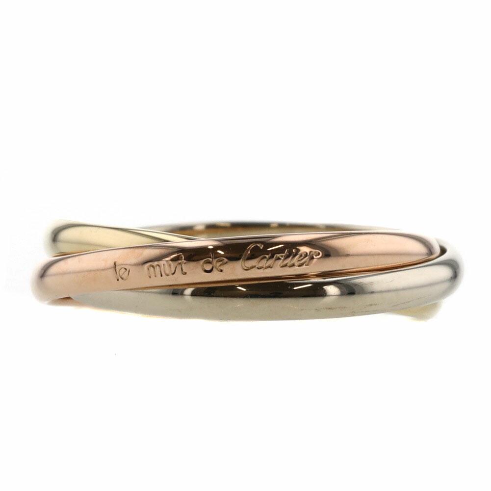 Cartier Ring Trinity K18 White Gold Yellow Pink No. 9 Ladies CARTIER: Cartier Ring Trinity K18 White Gold Yellow Pink No. 9 Ladies CARTIER Brand: Cartier Line: Trinity Gender: Women Color: Pink gold White gold Yellow gold Material: Pink gold (18K) White gold (18K) Yello