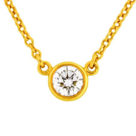 Tiffany TIFFANY & Co. By the Yard Diamond Pendant K18YG Necklace Elsa Peretti 41cm: Tiffany TIFFANY & Co. By the Yard Diamond Pendant K18YG Necklace Elsa Peretti 41cm Brand: Tiffany Model: Elsa Peretti Necklace Type: Pendant necklace Pendant Type: Pendant Material: Yellow gold (18K) 