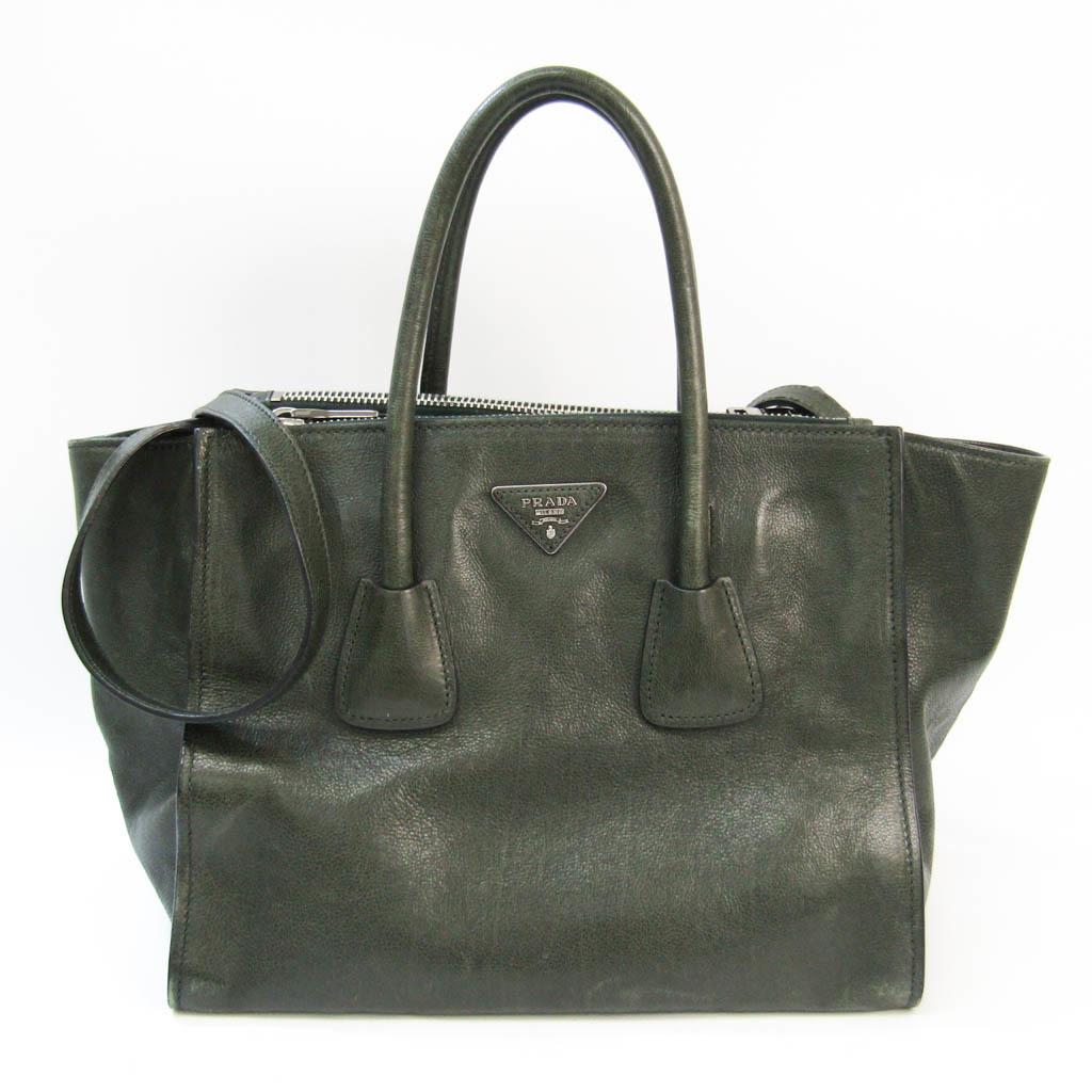 Prada GLACE CALF BN2619 Women's Leather Handbag Shoulder Bag Dark Green: Prada GLACE CALF BN2619 Women's Leather Handbag Shoulder Bag Dark Green Brand: Prada Model: GLACE CALF BN2619 Country of Origin: Italy Product Description: Color SMERALDO Type: Handbag Shoulder bag Ge