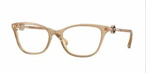 VERSACE VE3293 5333 Transparent Brown Cat Eye Women's 55 mm: VERSACE VE3293 5333 Transparent Brown Cat Eye Women's 55 mm Brand: Versace Department: Boys Frame Color: Brown Style: Cat Eye Type: Eyeglasses Condition: New with tags: A brand-new, unused, and