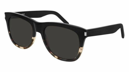 SAINT LAURENT SL 51 Over 008 Black Round Unisex 57 mm